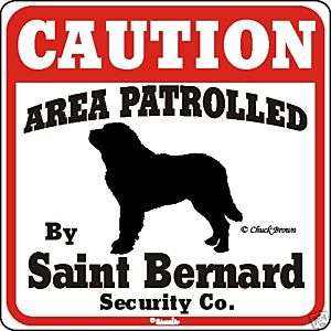 Saint St Bernard Caution Dog Sign   Many Pet Breeds Av  