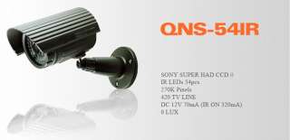 Qnics QNS 54IR CCTV Sony CCD IR Security Camera  