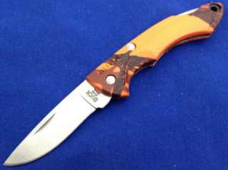   283CMS9 ORANGE MOSSY OAK BREAK UP BLAZE CAMO POCKET KNIFE NIB  