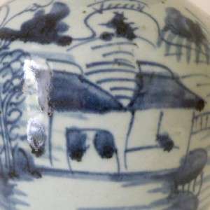 19TH CENTURY CHINESE BLUE & WHITE GINGER JAR AND COVER  