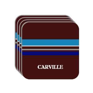 Personal Name Gift   CARVILLE Set of 4 Mini Mousepad Coasters (blue 