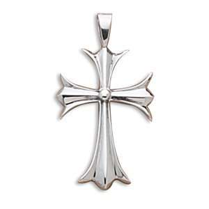  Double Side Cross Pendant with 18 Steel Chain Jewelry