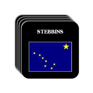 US State Flag   STEBBINS, Alaska (AK) Set of 4 Mini Mousepad Coasters