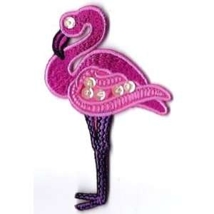  Birds Flamingo w/Sequins/Tropical  Iron On Applique 
