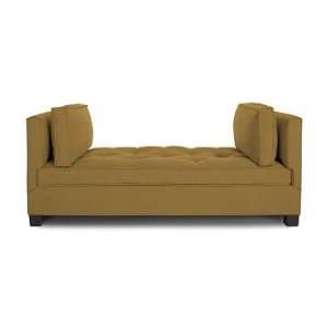  Williams Sonoma Home Wilshire Settee, Leather, Camel, Down 