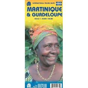  Martinique 165,000 & Guadeloupe 1100,000 Travel Map [Map 