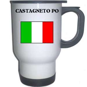  Italy (Italia)   CASTAGNETO PO White Stainless Steel Mug 