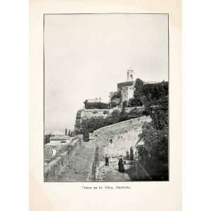  1904 Print Torre De La Vela Granada Spain Watchtower 