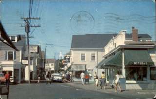 Cape Cod MA Main Street Old Car Postcard  