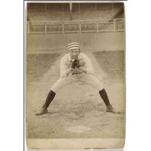   Reprint Unidentified baseball player in catching form