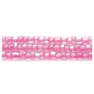   Cut Style Seed Glass Bead, Size 9/0, Color Lined Dark Pink, 3000 Pack