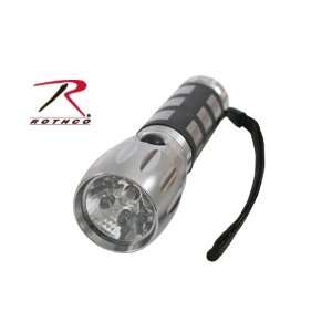  6 Led / 1 Standard Bulb Flashlight   Gun Metal