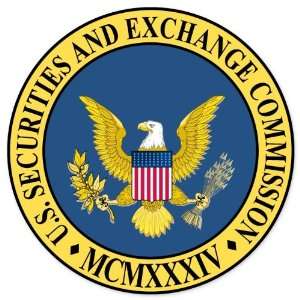 SEC Securities and Exchange Commission car bumper sticker decal 4 x 4 
