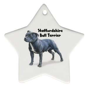  Staffordshire Bull Terrier Ornament (Star)