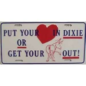  America sports Put Your Heart in Dixie License Plates 