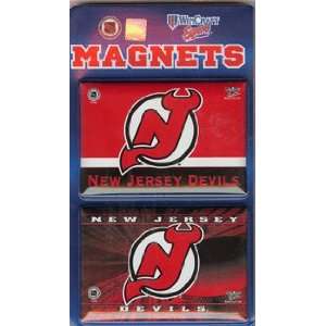  New Jersey Devils Square Magnet   2 Pack Sports 