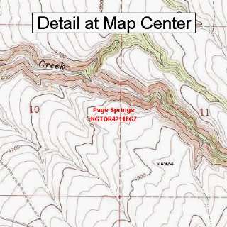  USGS Topographic Quadrangle Map   Page Springs, Oregon 
