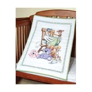  Fairway Needle Craft Stamped Baby Quilt Top 36X50 Stork 