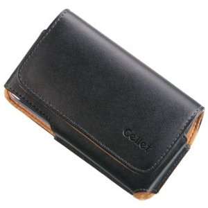  Cellet 6337 Black Leather Horizontal Pouch H7 Cell Phones 