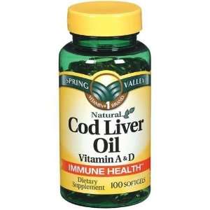  Spring Valley   Cod Liver Oil with Vitamin A & D 100 