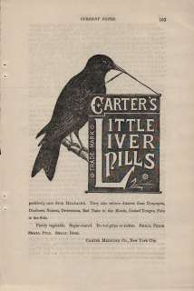 1891 Advertisement Carters Little Liver Pills Vintage Ad  