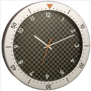  Bai Design 925.SSB Speedmaster Wall Clock in Silver/Black 