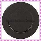 black w speckles acrylic charger plate set 12 new $