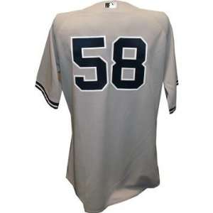  Dave Eiland #58 Yankees 2010 Opening Day Game Used Grey 