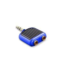   Two Way Audio Splitter for iPad, iPod, and iPhone (Blue) Electronics