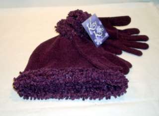Grand Sierra Ladies Women Gloves w/Matching Hat Sparkle  