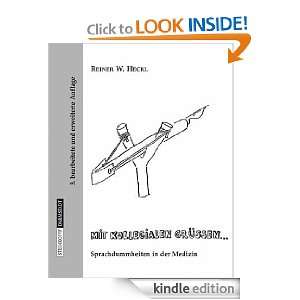   Sprachdummheiten in der Medizin eBook Reiner W. Heckl Kindle Store