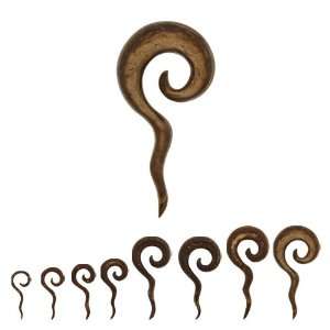 Coconut Shell   Wild Tribe Spiral Tail Organic Tapers   00G (10mm 
