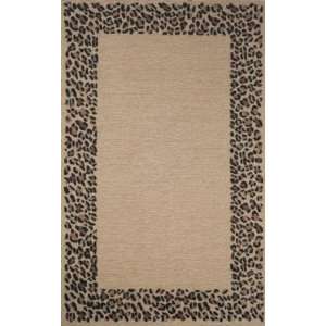  Spello Leopard Border Neutral Runner (2 ft x 8 ft 