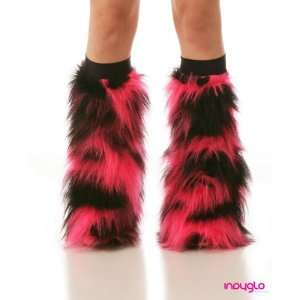  Lyra Furry Leg Warmers with Black Kneebands   Rave Costume 