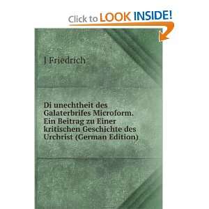   Geschichte des Urchrist (German Edition) J Friedrich Books