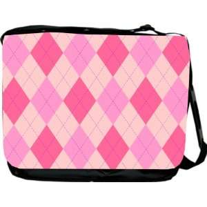 Rikki KnightTM Triple color Pink Argyle Design Messenger Bag   Book 