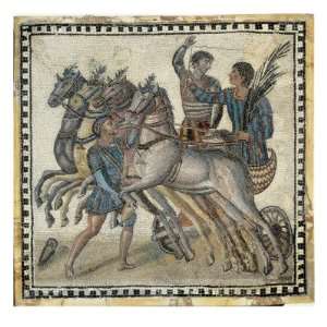 Chariot Race (3rd C) Giclee Poster Print, 16x16 