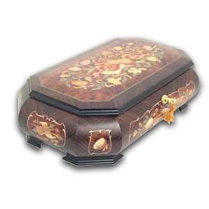  BEAUTIFUL Floral Reuge Grand 36 note Musical Jewelry Box 