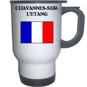  France   CHAVANNES SUR LETANG White Stainless Steel Mug 