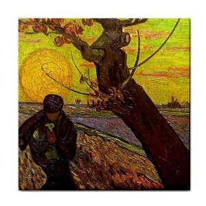  The Sower By Vincent Van Gogh Tile Trivet 