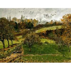  Oil Painting Autumn Landscape, Louveciennnes Alfred 