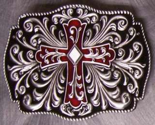 Pewter Belt Buckle religious Stylized Celtic Cross NEW  