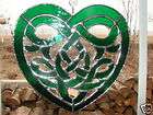 Celtic Knot Stained Glass Heart Suncatcher Wicca