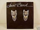 Laurel Burch Silver Tone Antiqued Finish Tribal Cat Fel