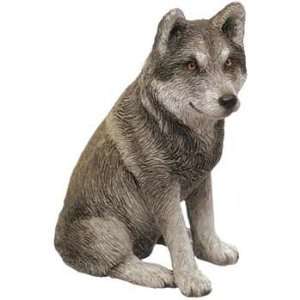  Mid Size Gray Mexican Wolf Figurine Toys & Games