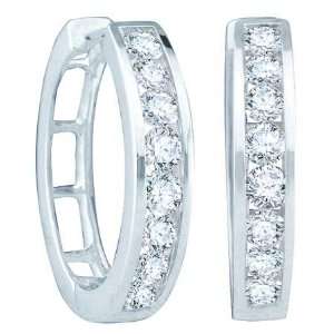  Fashion Hoops Integrated With .50 Carat Total Weight 16 Channel 