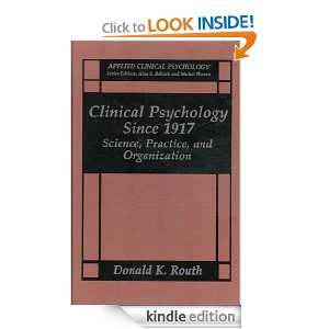   (Applied Clinical Psychology) eBook Donald K. Routh Kindle Store