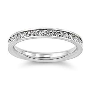 Stainless Steel Eternity Cz Wedding Band Ring 3mm Sz 3 10; Comes With 