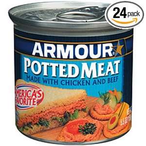 Armour Potted Meat Made with Chicken and Beef, 5.5 Ounce (Pack of 24 
