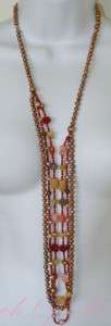 Chan Luu 3 Strand Beadwork and Baroque Pearl Necklace Designer  